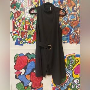 MinkPink collection eyelet wrap Sleeveless Asymmetrical Black dress Size S